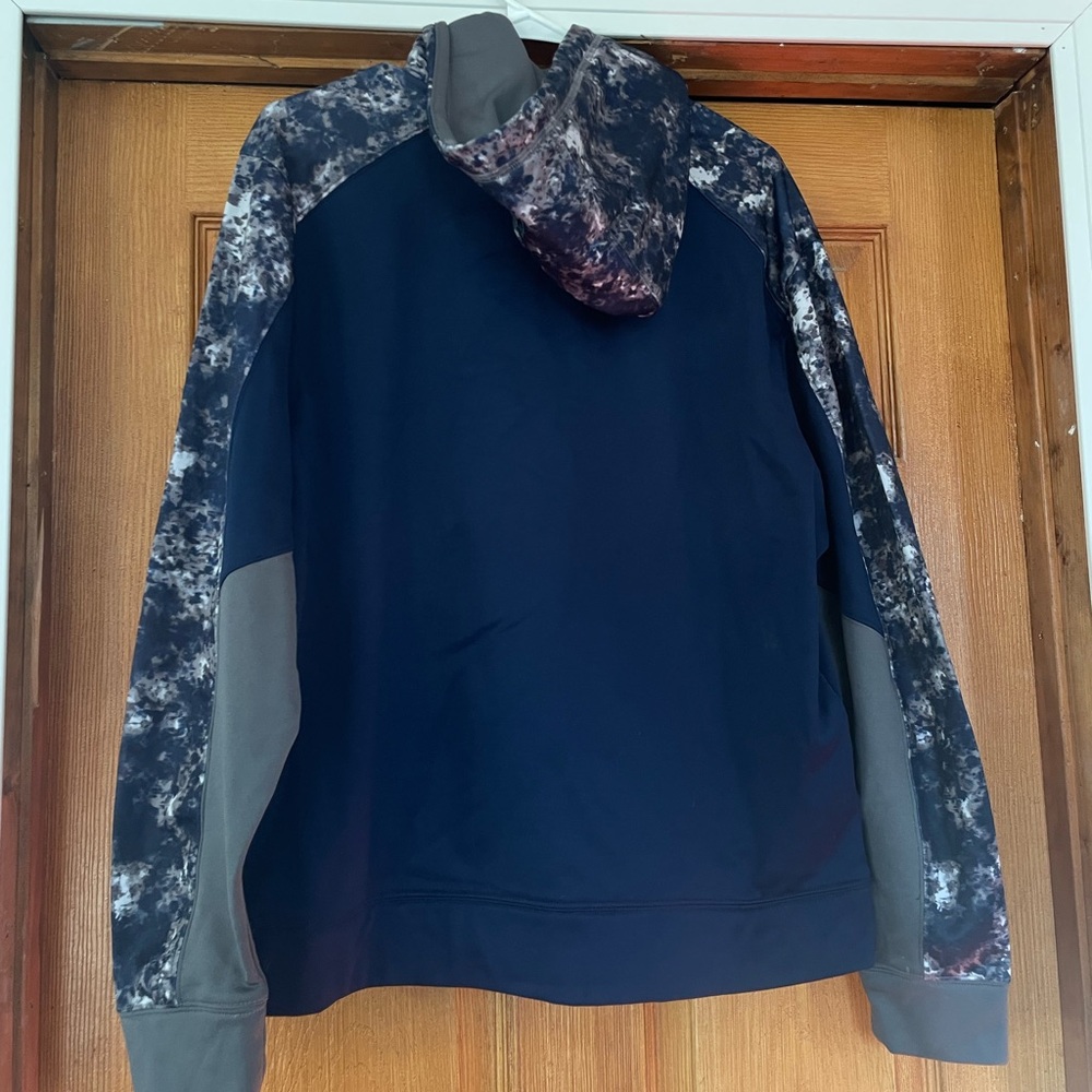 men’s Navy and Gray Tie-Dye Hoodie